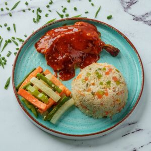 fried-rice-with-bbq-fried-chicken